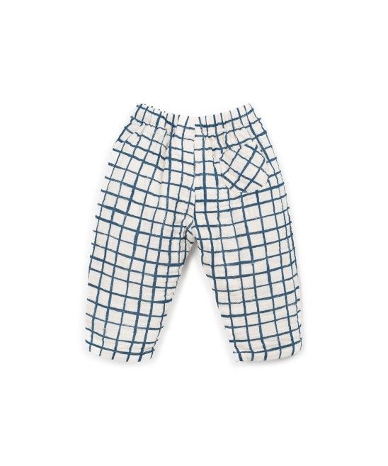 PLAY UP Stoffhose mit Karomuster – Beige