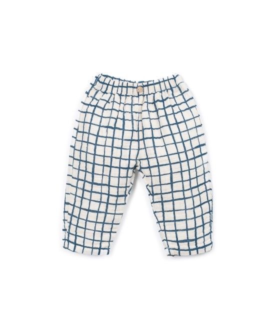PLAY UP Stoffhose mit Karomuster – Beige