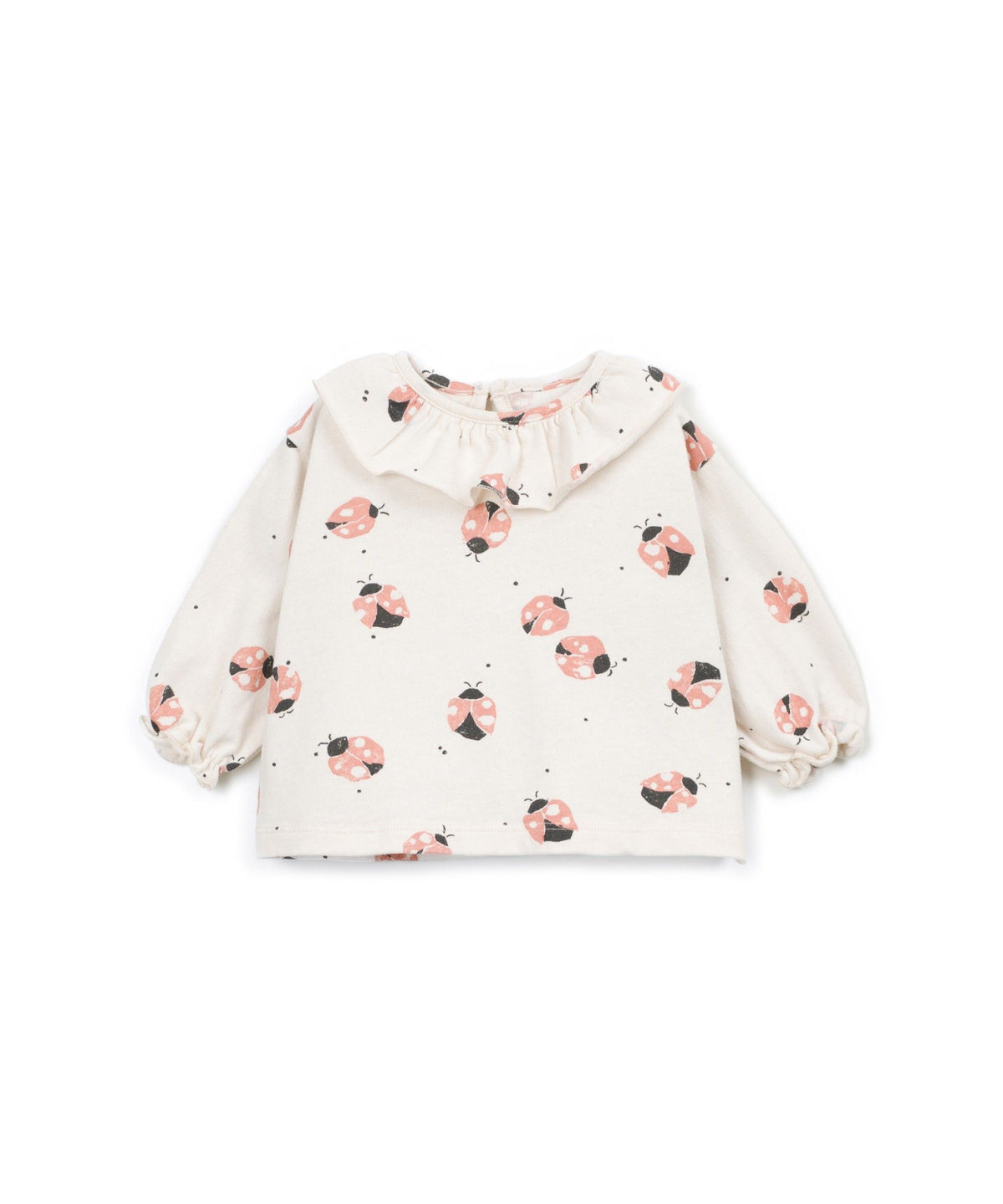 PLAY UP Langarmshirt mit Marienkäfer-Print – Beige