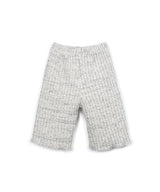 PLAY UP Rippstrickhose mit dekorativer Schleife – Heather Gray