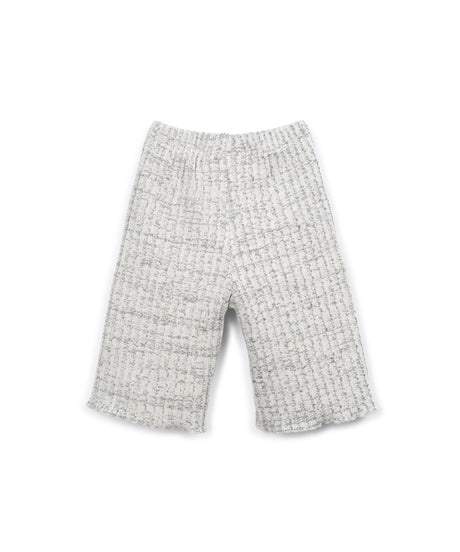 PLAY UP Rippstrickhose mit dekorativer Schleife – Heather Gray