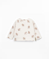 PLAY UP Strickpullover mit Küken-Print – Dark Beige