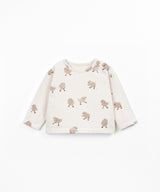 PLAY UP Strickpullover mit Küken-Print – Dark Beige