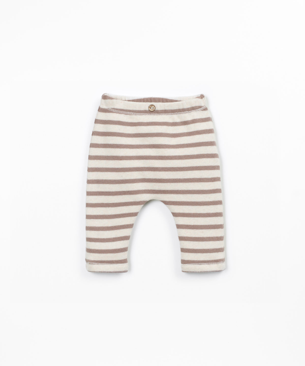 PLAY UP Leggings mit Streifen und angerauter Innenseite – Light Brown