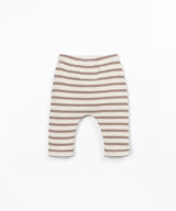 PLAY UP Leggings mit Streifen und angerauter Innenseite – Light Brown