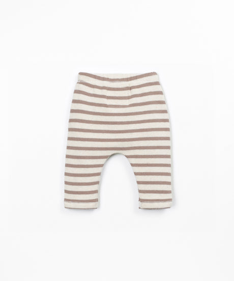 PLAY UP Leggings mit Streifen und angerauter Innenseite – Light Brown
