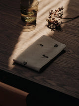 Ferm Living Baies Servietten – 4er Set Natural/Dark Chocolate