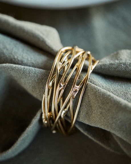 House Doctor - Serviettenringe HDRing, Gold – 4er-Set