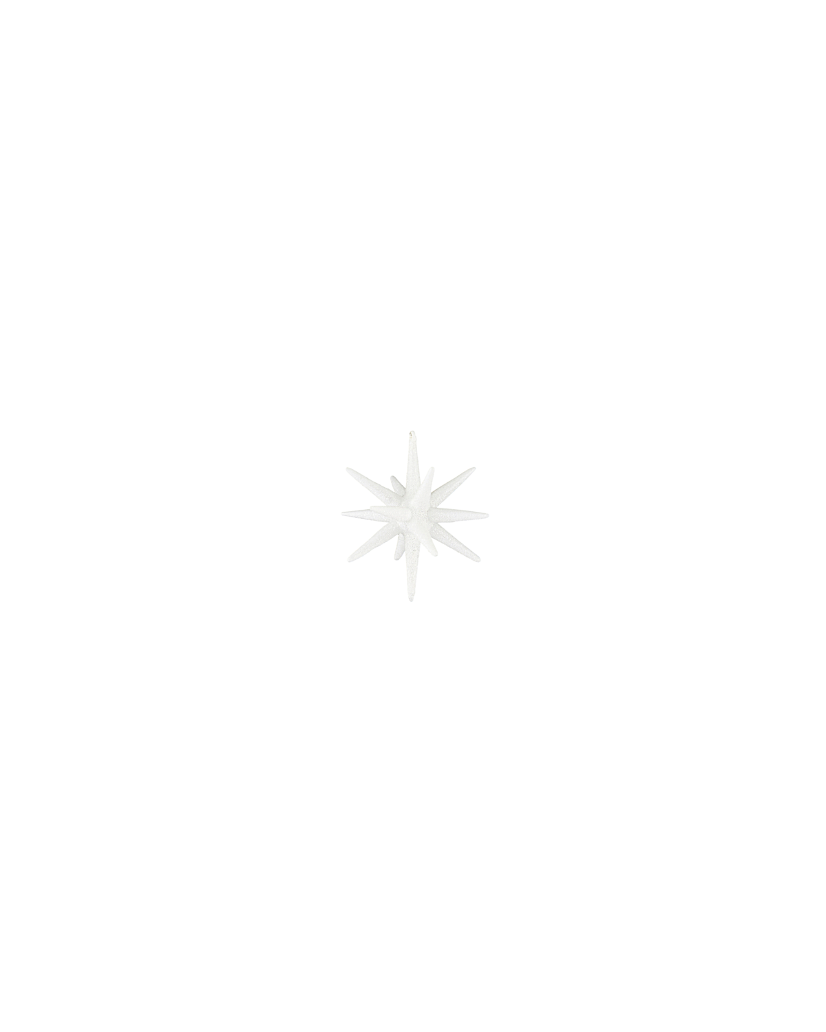 House Doctor - Weihnachtsschmuck, HDSpike, Weiss mit funkeln 7.5cm