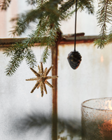House Doctor - Weihnachtsschmuck, HDSpike, Braun mit Glitzer 7.5cm