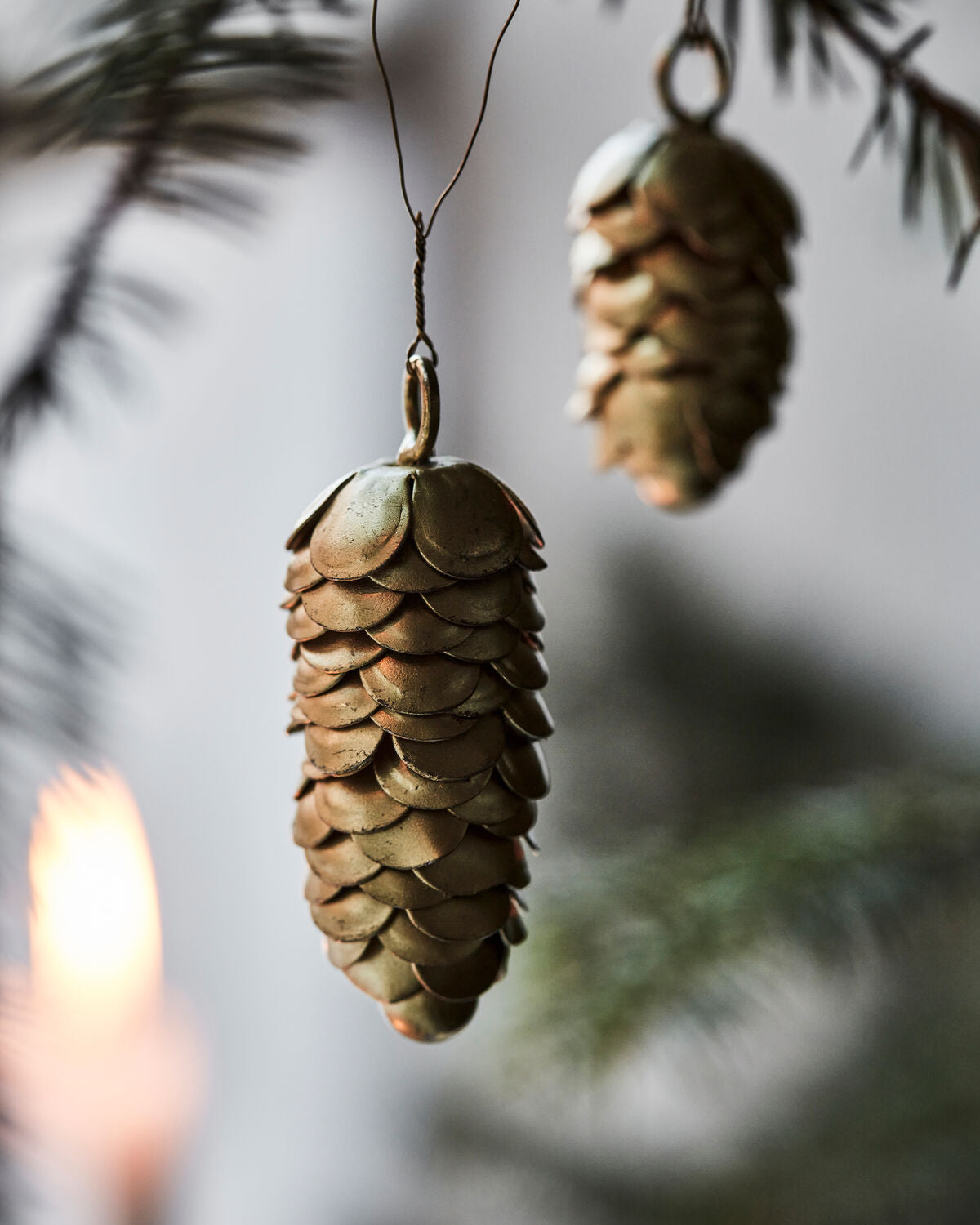 House Doctor HDCone Weihnachtsschmuck – Gold, 2er-Set
