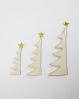 House Doctor HDTree Weihnachtsbäume – Elfenbein/Schwarz, 3er-Set