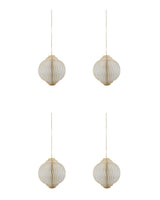 House Doctor HDAlsta Weihnachtsschmuck – Off-White/Gold, 4er-Set