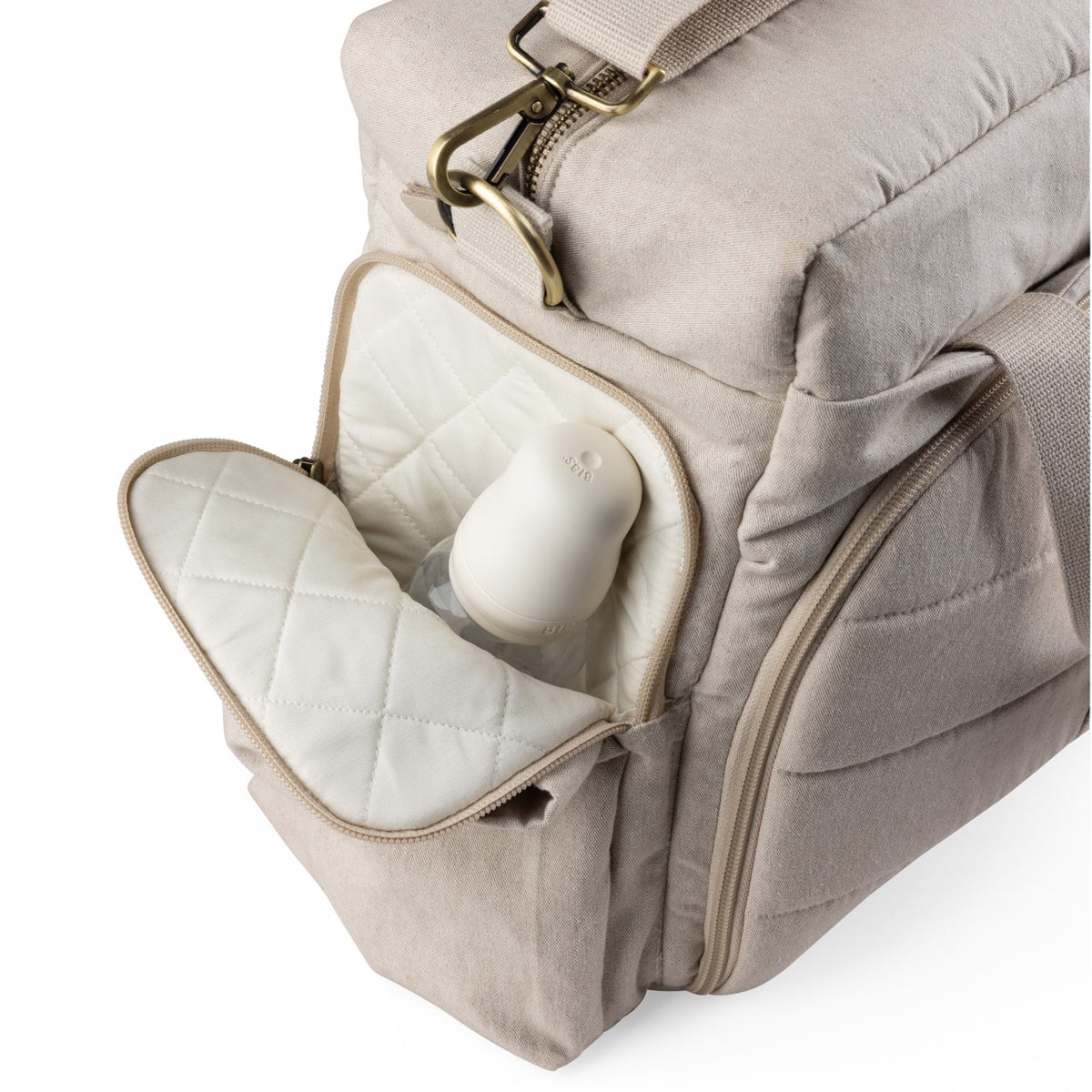 Sebra Wickeltasche mit Wickelunterlage – Morning Beige Melange