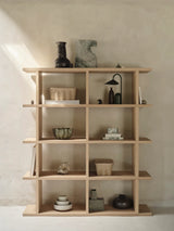 Bookshelf with hooks
