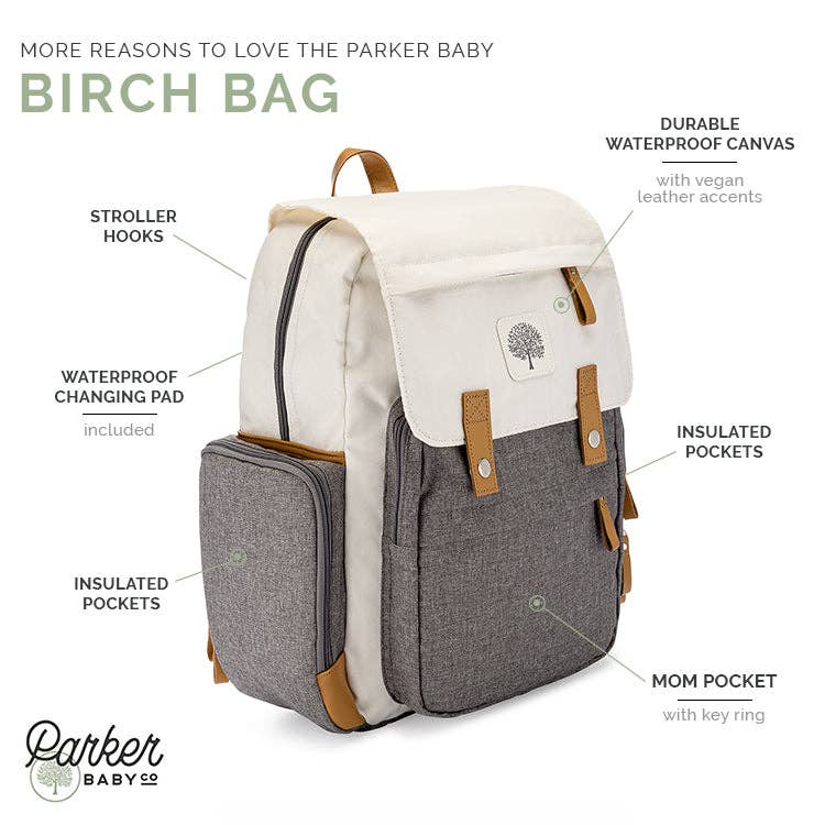 Birch Bag - Wickelrucksack, cremefarben