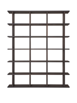 Bookshelf with hooks