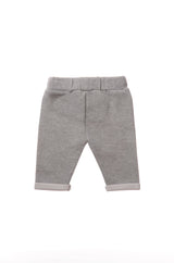 Rib-Strick-Set mit Hose in grau, 5-teilig
