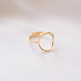 Victoire Collection Damenring Kreis – Edelstahl Gold