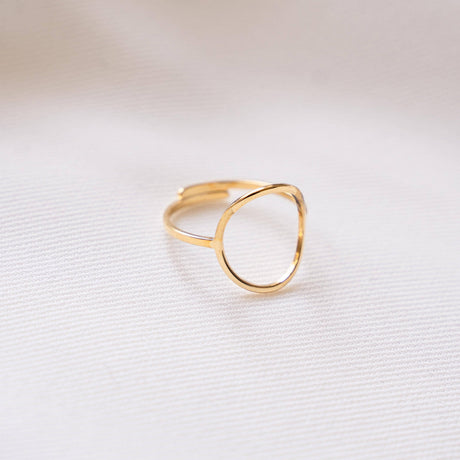 Victoire Collection Damenring Kreis – Edelstahl Gold