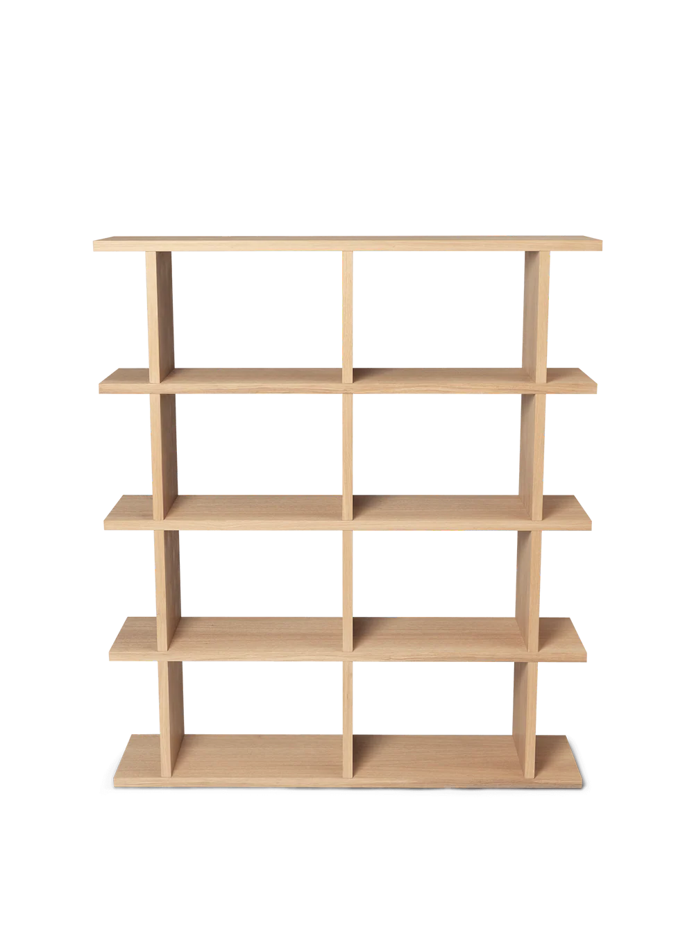 Bookshelf with hooks