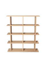 Bookshelf with hooks