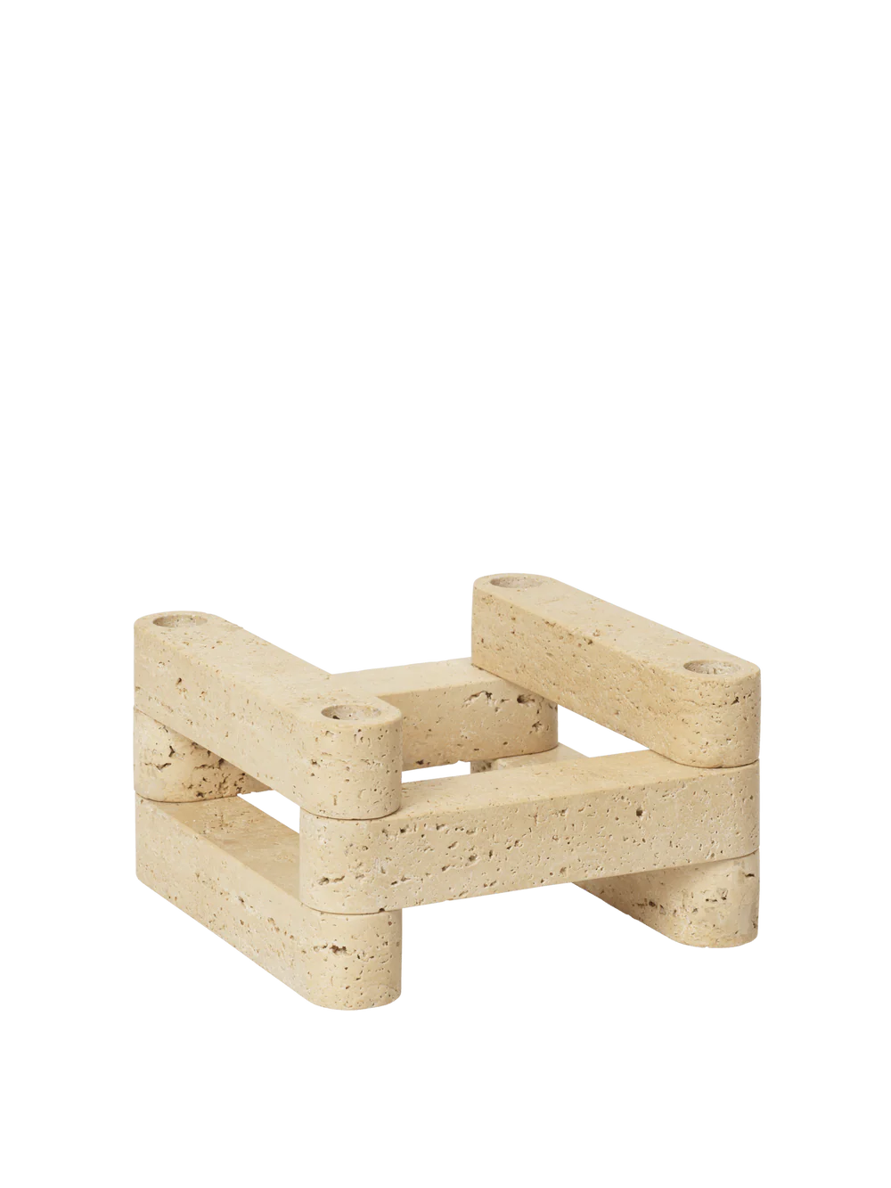 Fermliving - Newel Modular Candle Holder - Set of 6 - Travertin