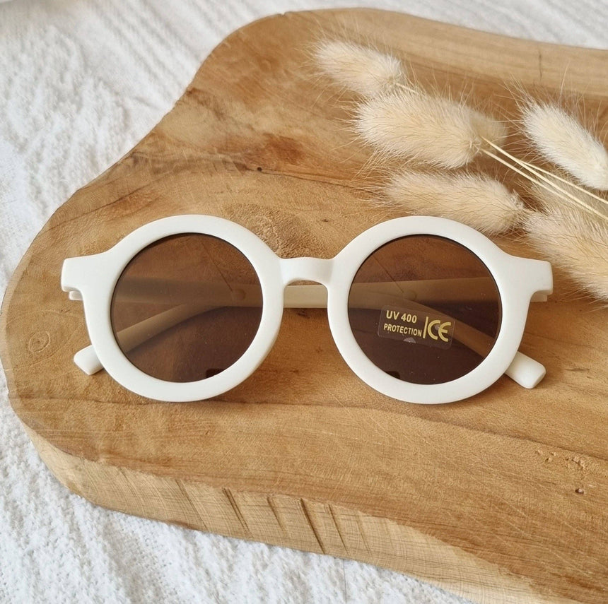 Runde UV400-Sonnenbrille für Kinder - Beige