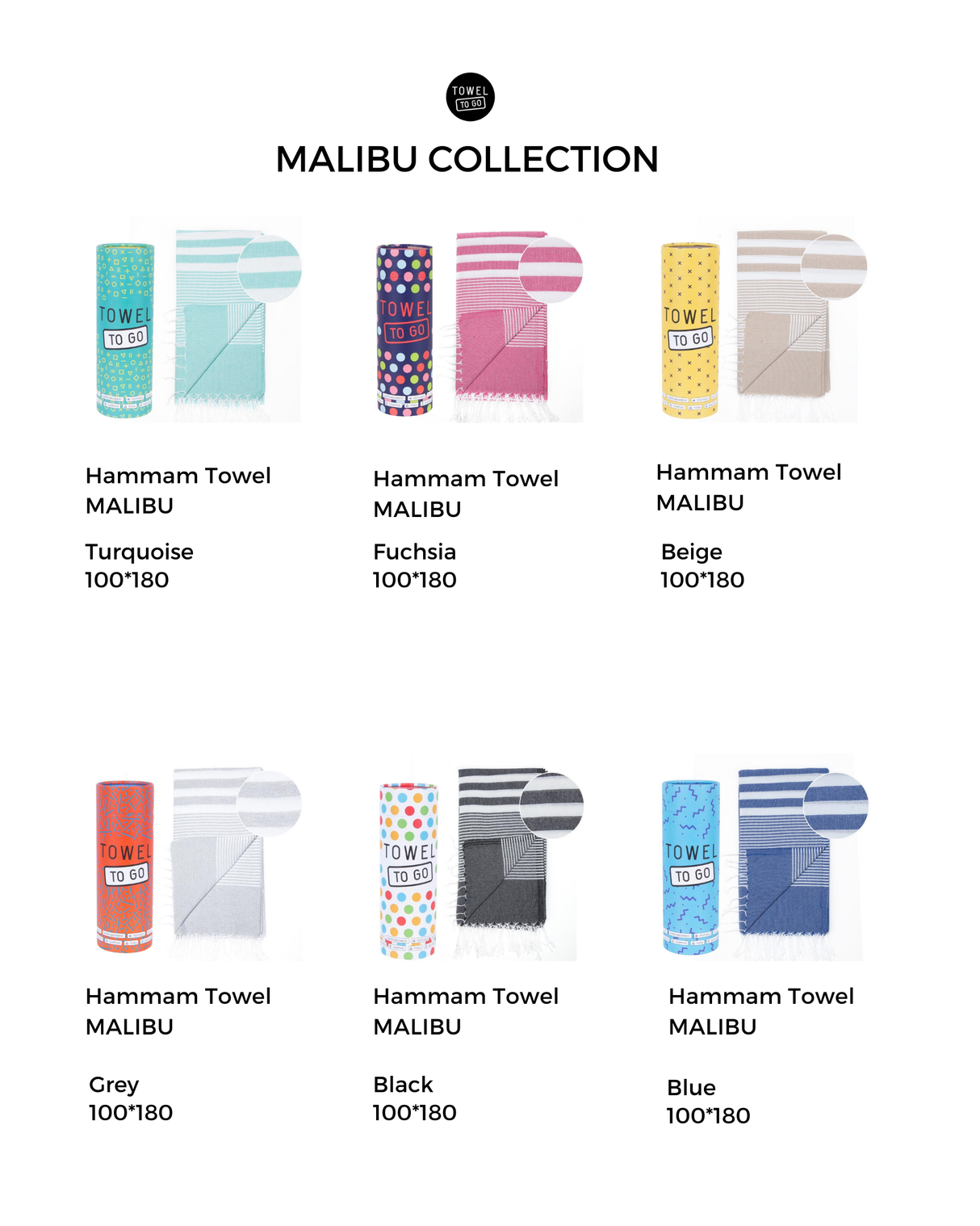 MALIBU Strand- und Hammamtuch mit Geschenkbox – Grau