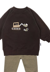 2tlg. Set mit Sweatshirt und Leggings "Bagger"