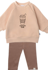 Set mit Sweatshirt und Leggings "Babyccino Club"