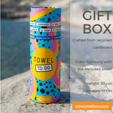 BALI Strandtuch, Hamamtuch in Geschenkbox, königlich/orange
