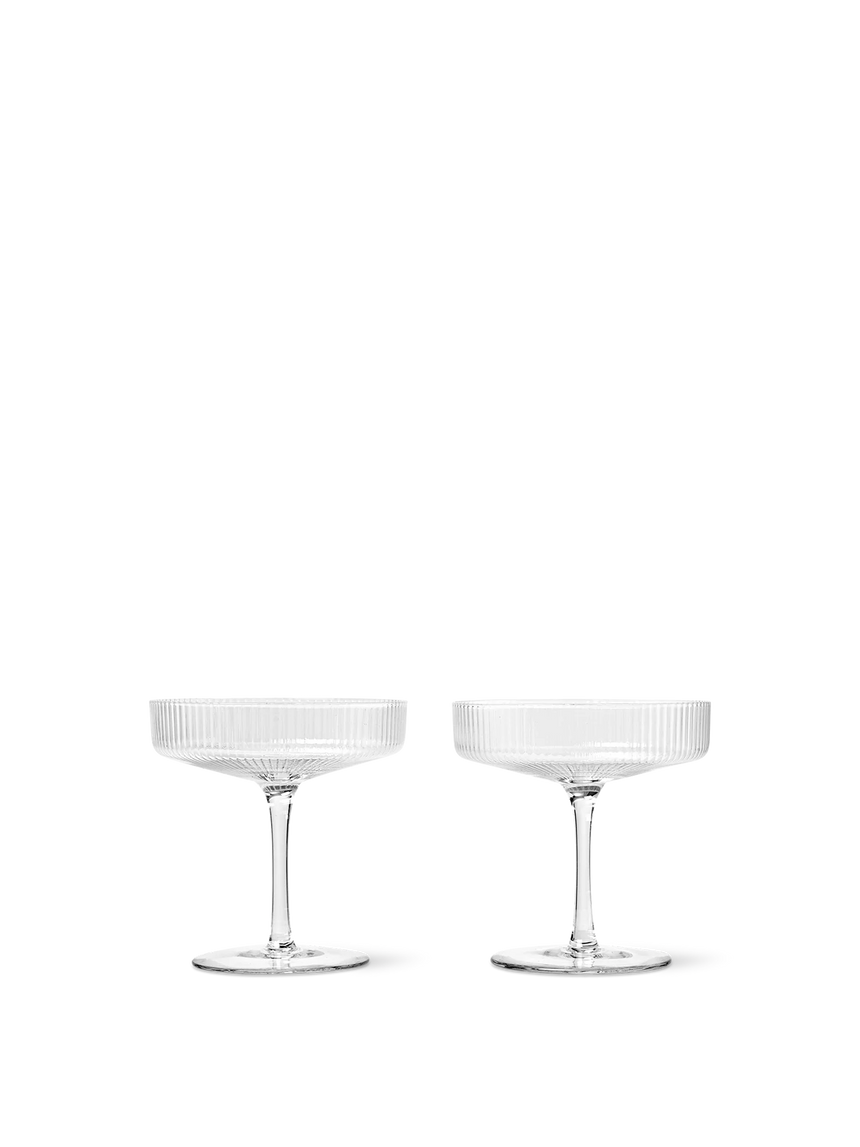 Ferm Living - Ripple Champagne Saucers - Set of 2