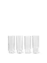 Ferm Living Ripple Long Drink Gläser – 4er-Set Clear