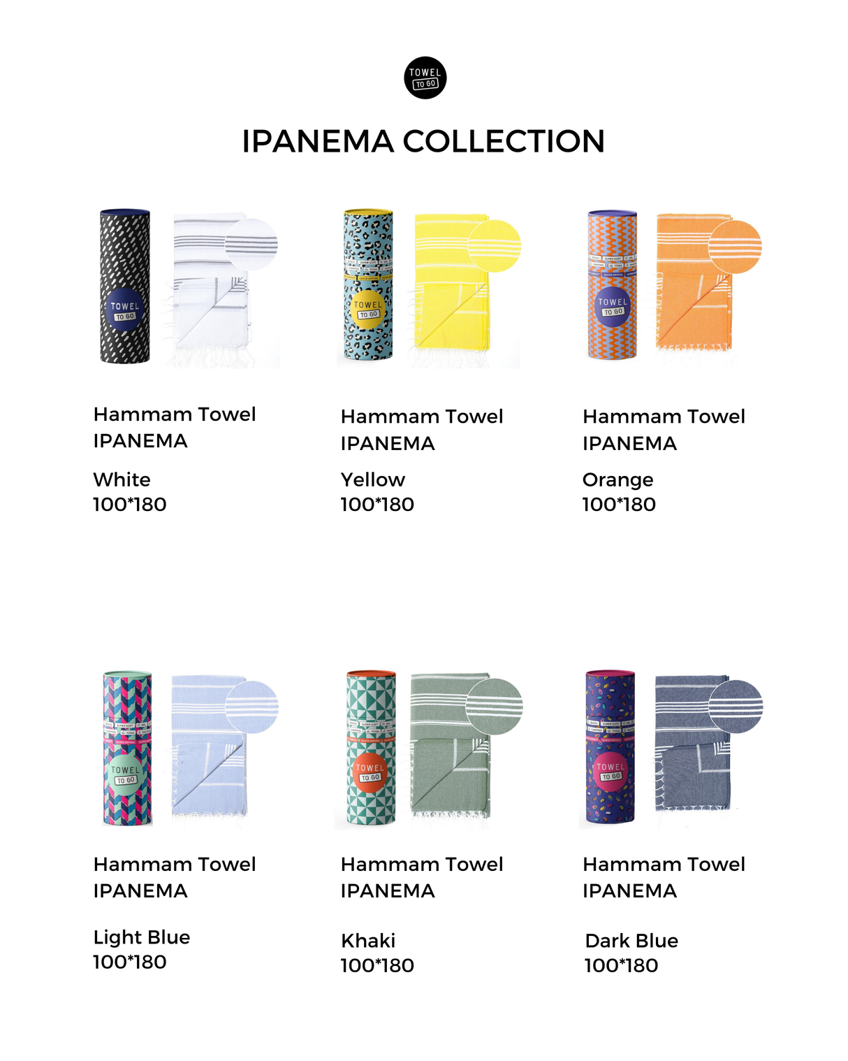 IPANEMA Strandtuch, Hammamtuch mit Geschenkbox – Dunkelblau