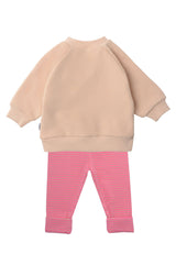 2tlg. Set mit Sweatshirt "oh smiley day" und Leggings