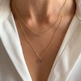 Victoire Collection Doppelreihige Halskette mit Labradorit – Edelstahl