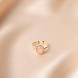 Victoire Collection Damenring mit weißem Perlmutt – Vergoldet
