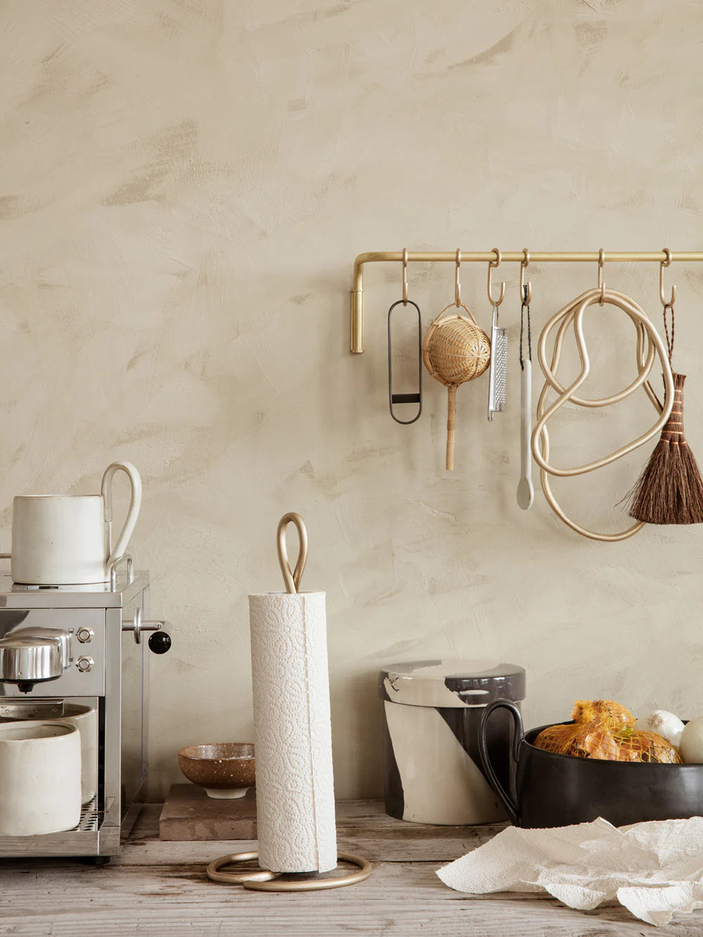 Ferm Living - Küchenrollenhalter Brass