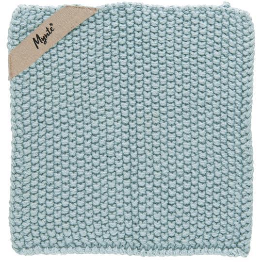 Topflappen Mynte gestrickt, verschiedene Farben
