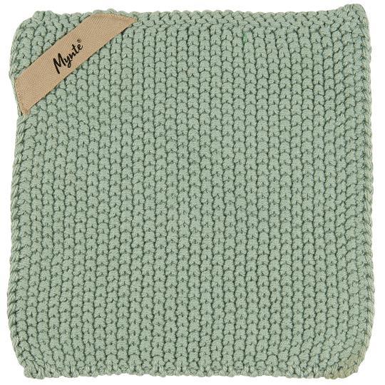 Topflappen Mynte gestrickt, verschiedene Farben