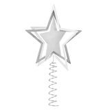 Blomus KITAI Weihnachtsbaumspitze Stern – Silber – Größe L