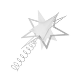 Blomus KITAI Weihnachtsbaumspitze Stern – Silber – Größe L