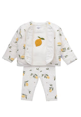 3-teiliges Kinderset Little Lemon – Jacke, Shirt & Leggings
