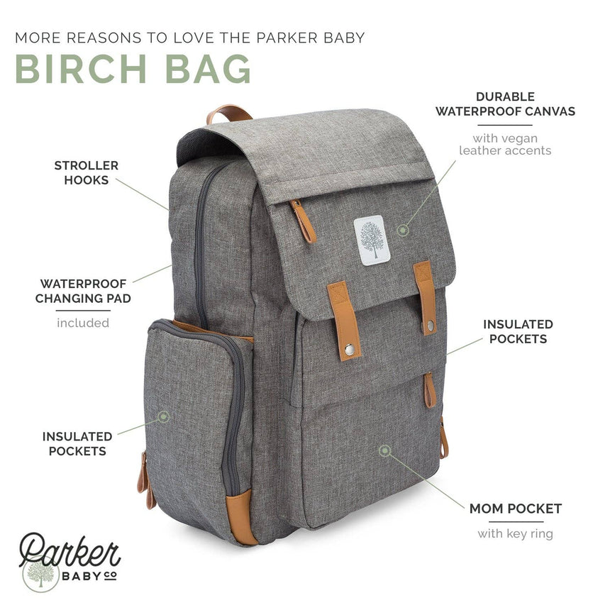 Birch Bag - Wickelrucksack in Grau