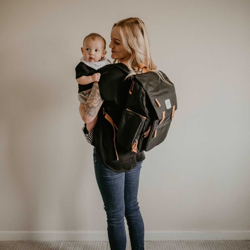 Birch Bag - Wickelrucksack in Schwarz