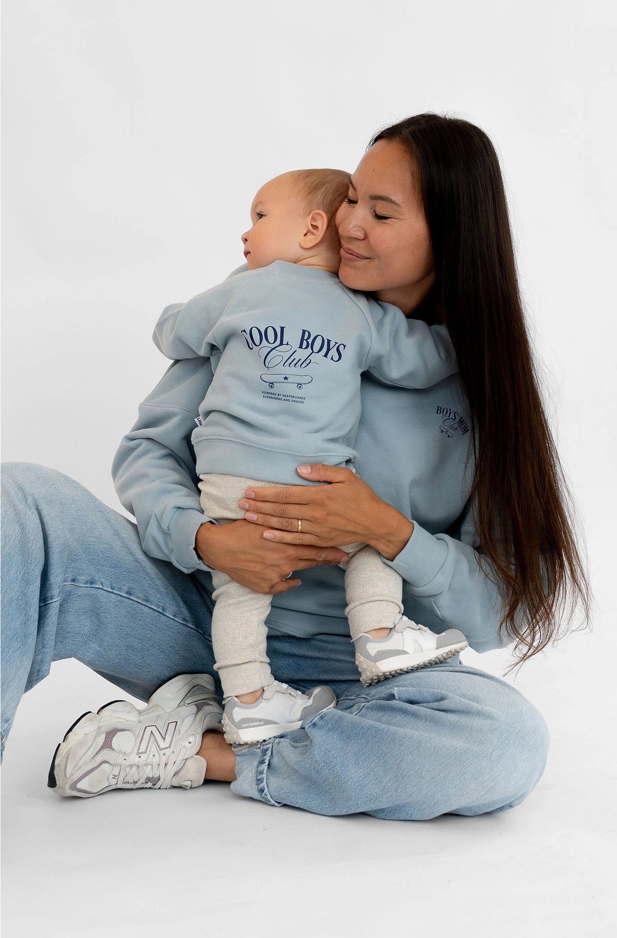 Liliput Oversize Sweatshirt „Cool Boys Club“ Mini & Me – Blau 62/68