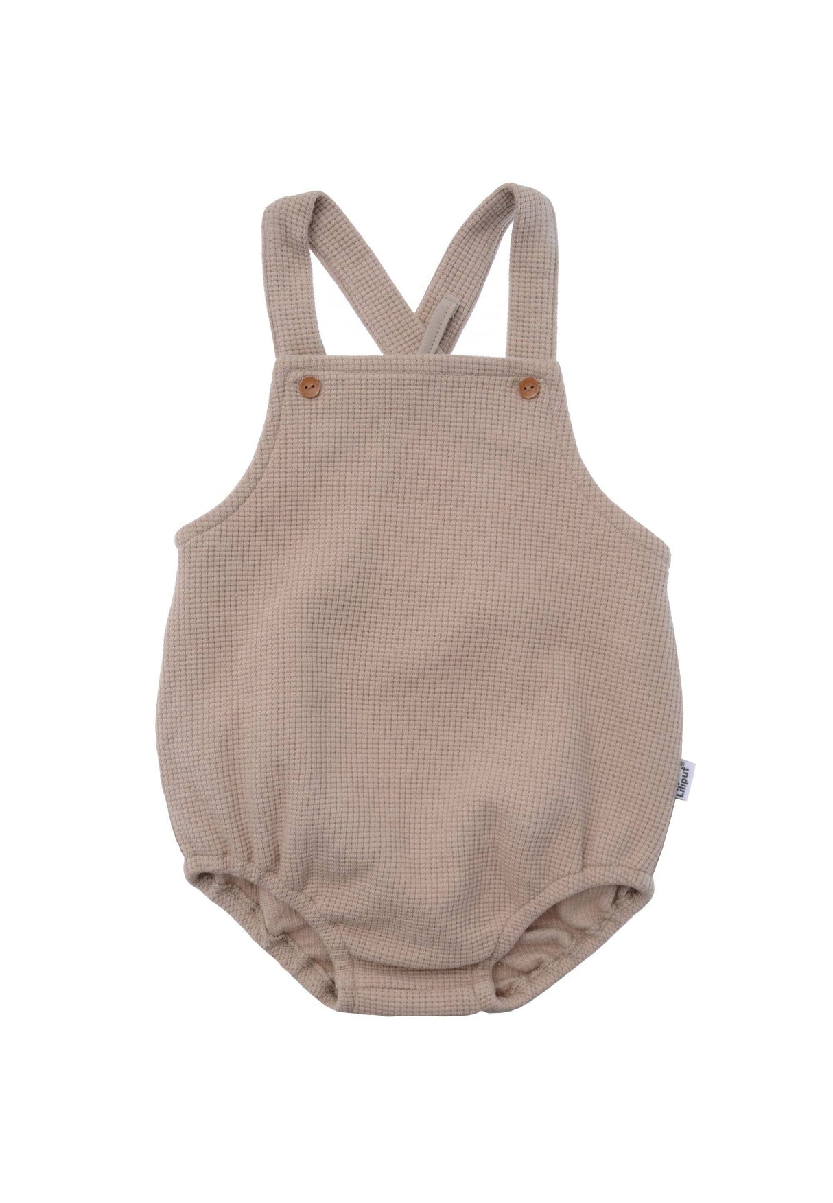 2tlg. Set mit Baby Latzhose beige und Langarmshirt schilf geringelt