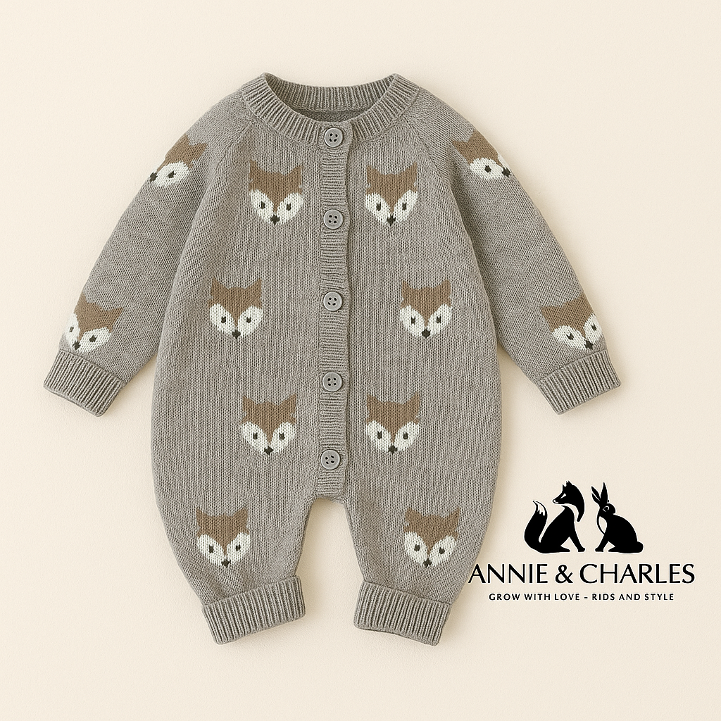 Annie & Charles®  gestrickter Baby Anzug FOX