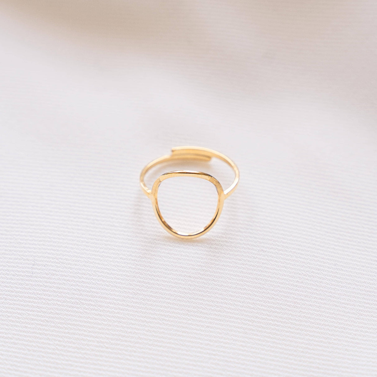 Victoire Collection Damenring Kreis – Edelstahl Gold
